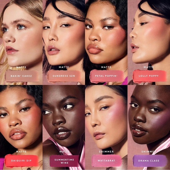 Fenty Beauty 08 Summertime Wine Fenty Cheeks Suede Powder Blush - Picture 4 of 4